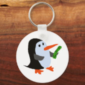 Porte-clés Pingouin amusant avec une chemise à sabot (Recto)