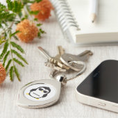 Porte-clés Pingouin cool de nom personnalisé (Côté )