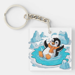 Porte-clés Pingouin dans la glace
