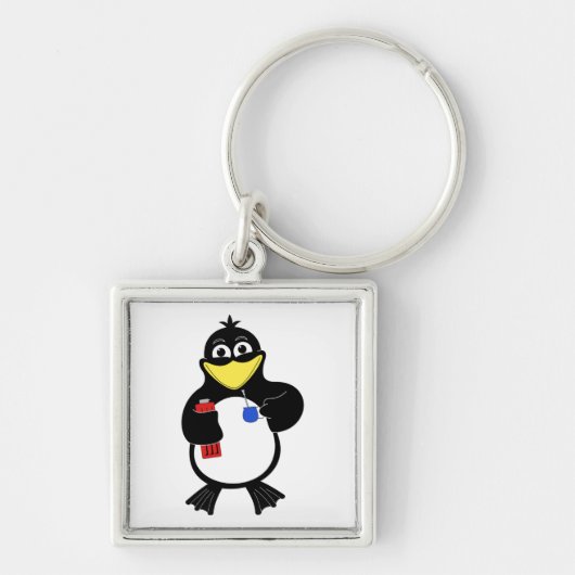 Porte-clés Pingouin de dessin (Devant)