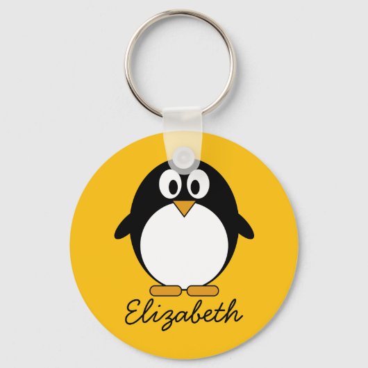 Porte-clés Pingouin de dessin mignon et moderne (Recto)