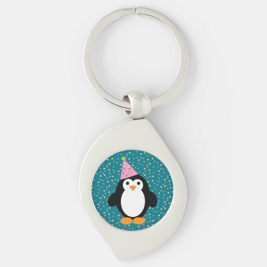 Porte-clés Pingouin de la fête (Devant)
