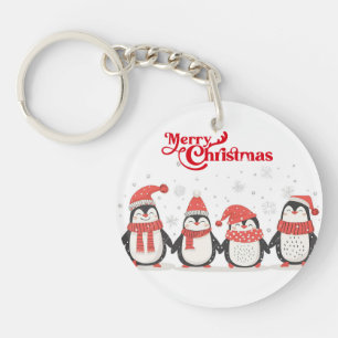 Porte-clés pingouin de Noël