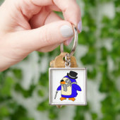Porte-clés Pingouin gris (main)