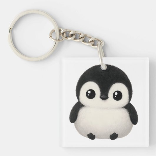 Porte-clés Pingouin Mignon – Charme de bébé pingou (Devant)