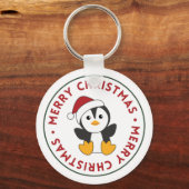 Porte-clés Pingouin Noël Neige hiver Animaux Penguins Clé (Recto)