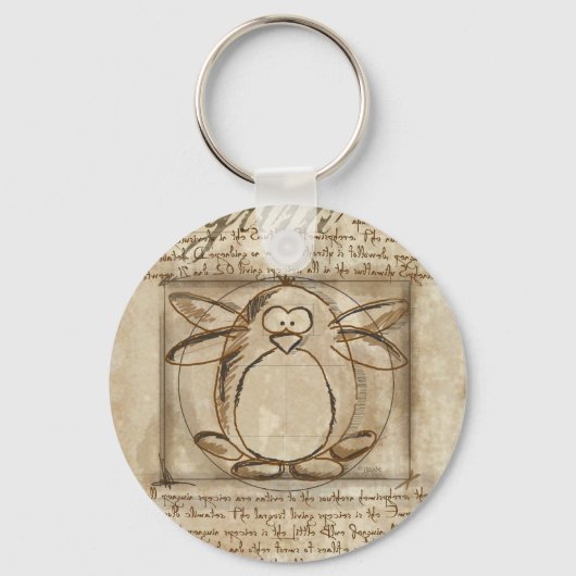 Porte-clés Pingouin vitruvien (Recto)