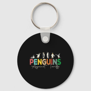 Porte-clés Pingouins contre les droits de douane Humour Anima