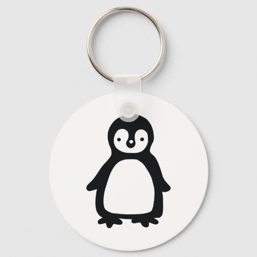 Porte-clés Pinguin noir et blanc simple (Recto)