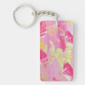 Porte-clés Pink Abstract Art Acrylic Keychain (Devant)