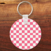 Porte-clés Pink and White Checkered Pattern  (Recto)