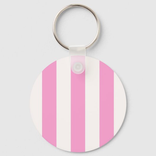 Porte-clés Pink and White Extra Large Stripe (Recto)