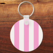 Porte-clés Pink and White Extra Large Stripe (Recto)
