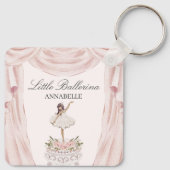 Porte-clés Pink Ballerina Fête d'anniversaire Faveurs (Dos)