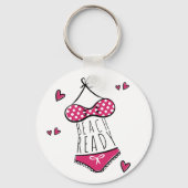 Porte-clés Pink Bikini Beach Ready Slogan (Recto)