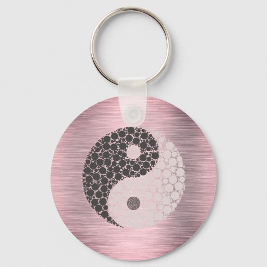 Porte-clés Pink Blush Yin Yang    (Recto)