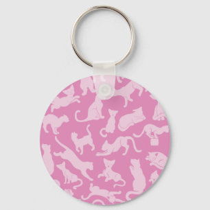 Porte-clés Pink Cat Pattern