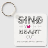 Porte-clés Pink Chantez votre coeur Porte - clé (Recto)