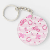 Porte-clés Pink Cowgirl Rodeo Birthday  (Devant)