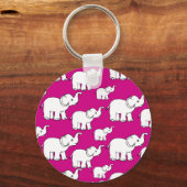Porte-clés Pink Cute Animal Pattern Cartoon Elephant Pattern (Recto)