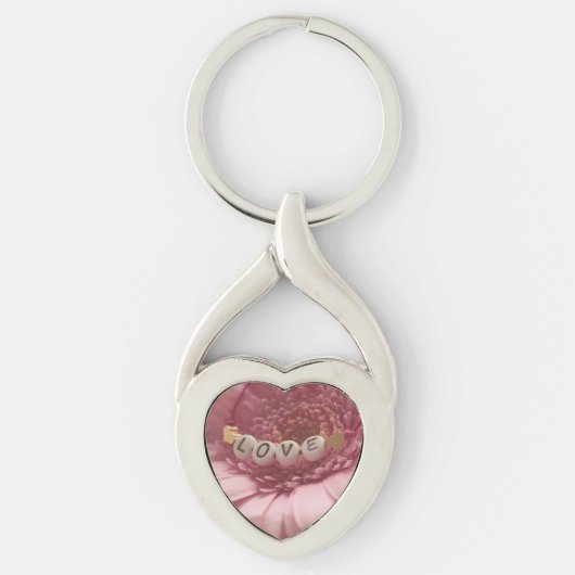 Porte-clés Pink Daisy Love (Devant)