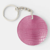 Porte-clés Pink Faux Alligator Animal (Devant)
