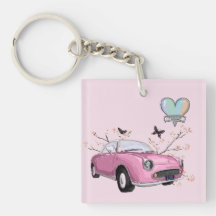 Pink Figaro key chain - sleutelhanger roze figaro
