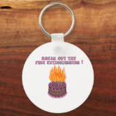 Porte-clés Pink Fire Extinguisher Anniversaire Gâteau (Recto)