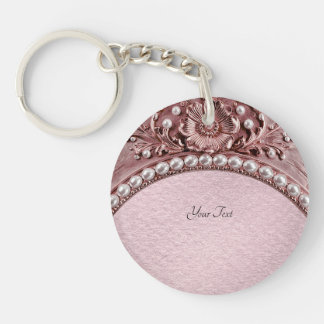 Porte-clés Pink Flower Keychain