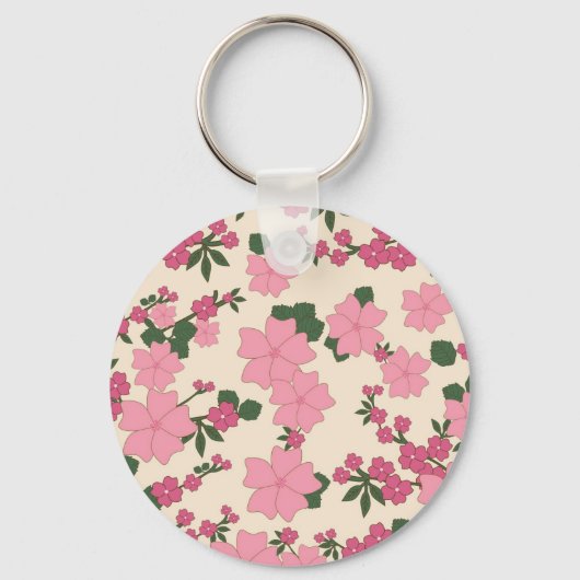 Porte-clés Pink Flower Pattern (Recto)