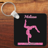 Porte-clés Pink Gymnastique Fille Éperche Balancier (Recto)