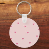 Porte-clés Pink Hearts Seamless Pattern – Cute Valentine (Recto)