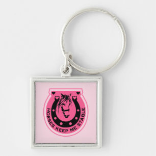 Porte-clés Pink Horseback Rider