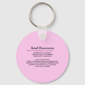 Porte-clés Pink Janitorial Cartoon Cleaning Professionnel (Verso)