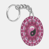 Porte-clés Pink Love New Age YinYang Géométrique (Devant gauche)