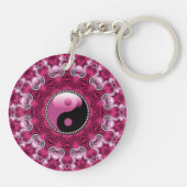 Porte-clés Pink Love New Age YinYang Géométrique (Dos)