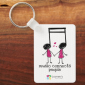 Porte-clés Pink Music connecte le Porte - clé des personnes (Recto)