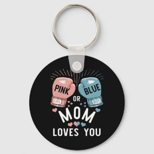 Porte-clés Pink or Blue Maman Vous Aime Boxer Genre Révéler P