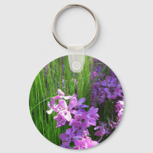 Porte-clés Pink Phlox et Grass été Floral