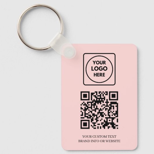Porte-clés Pink QR | Professional Business Logo Design (Recto)