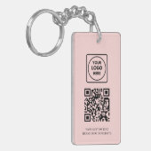 Porte-clés Pink QR | Professional Business Logo Design (Devant gauche)