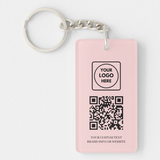 Porte-clés Pink QR | Professional Business Logo Design (Devant)