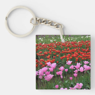 Porte-clés Pink & Red Tulip Field, Oregon