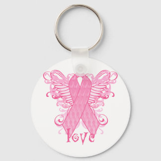 Porte-clés Pink Ribbon Love Wings