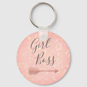 Porte-clés "Pink Shimmery Girl Boss