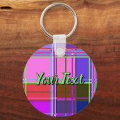 Porte-clés Pink tartan Fabric Pattern Cloth Madras (Verso)