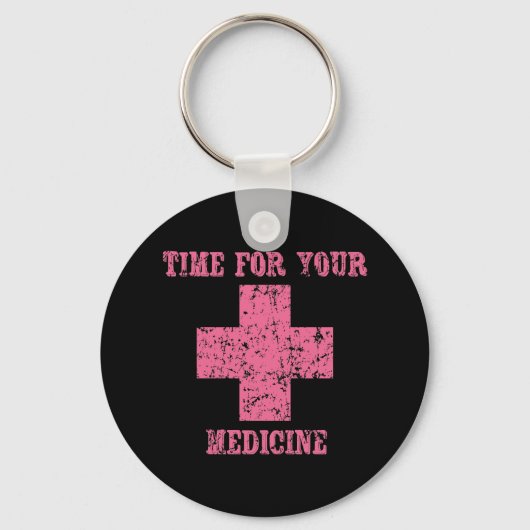 Porte-clés Pink Time pour votre médecine (Recto)