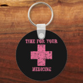 Porte-clés Pink Time pour votre médecine (Recto)