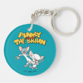 Porte-clés Pinky et le cerveau | Afficher le logo (Dos)