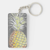 Porte-clés Pinneapple jaune tropical sur le gris (Dos)